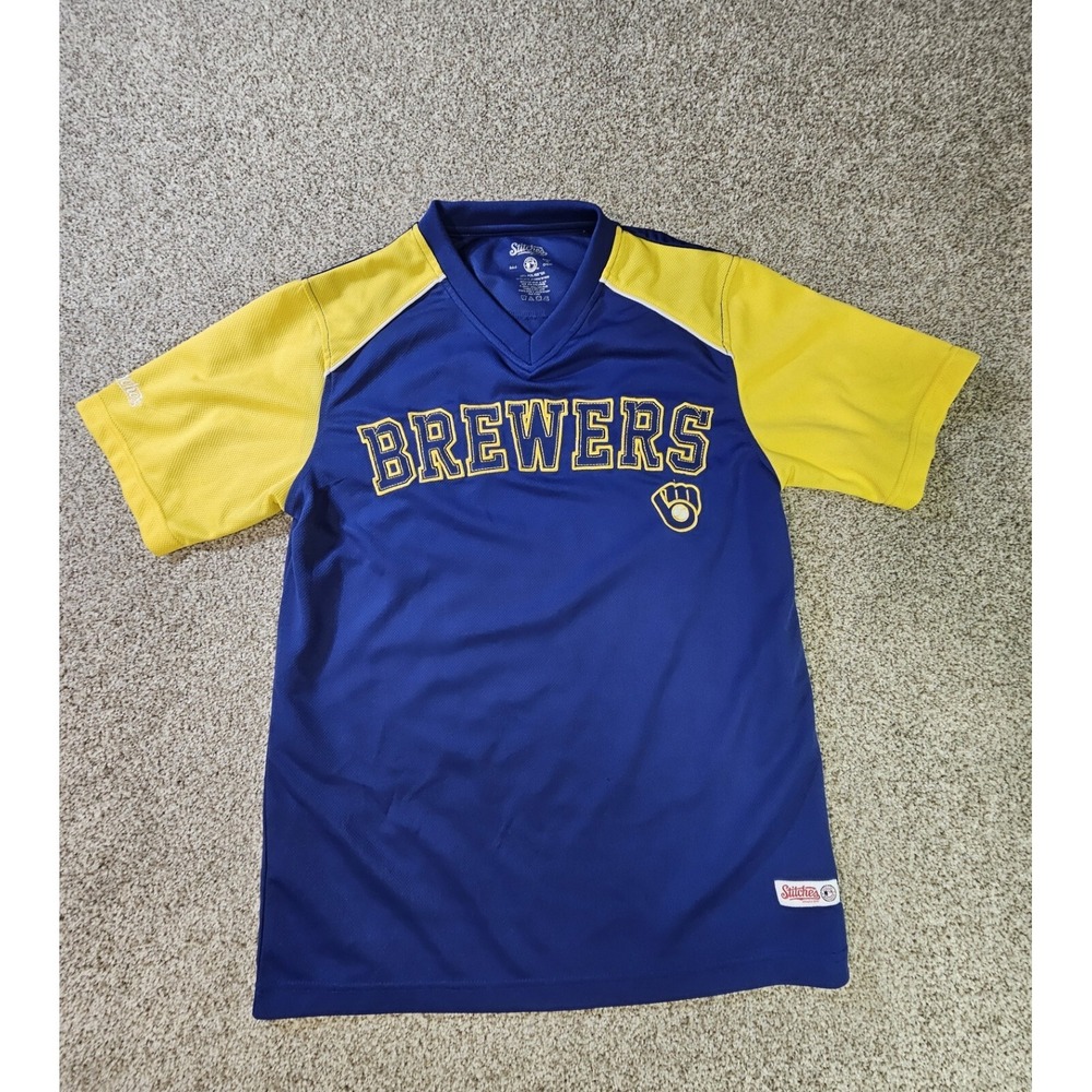 Milwaukee Brewers MLB Baseball Jersey Shirt STITCHES‎ SIZE SMALL Great Condition